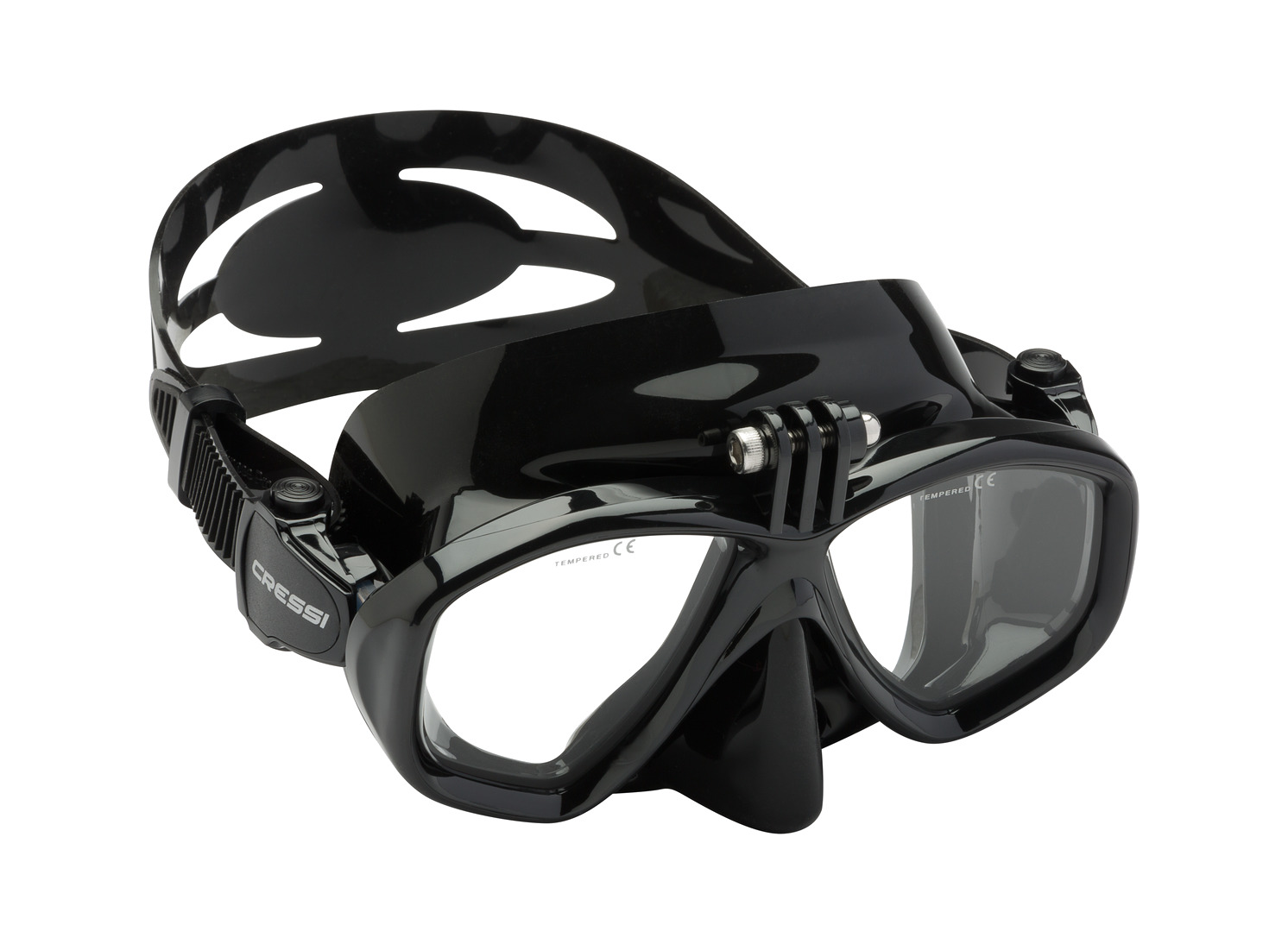 máscara de buceo cressi action con adaptador para cámaras action cam